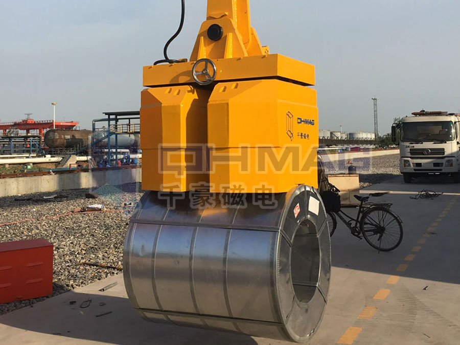 （視頻）鋼卷吊具鋼卷帶立式臥式兩用電永磁起重器電永磁吊廠家定制